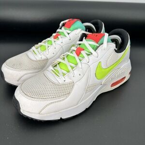 Nike Air Max Excee Running Shoes White Lime Volt CW5606-100 Women's Sz US 10